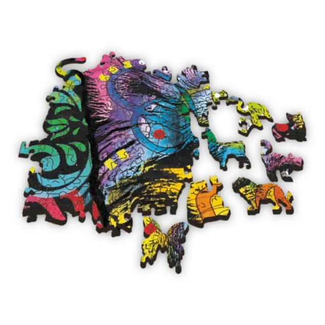 Trefl Drevené puzzle 501 - Farebné šteniatko