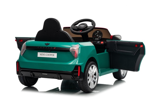 Elektrické autíčko BMW Mini Cooper 12V, zelené, USB Vstup s Bluetooth pripojením na MP3 Pr