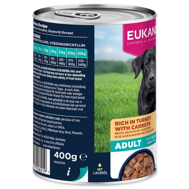 Konzerva EUKANUBA Adult bohatá na morčacie s mrkvou  400 g
