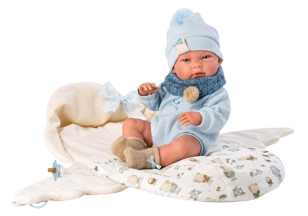 Llorens 73885 NEUGEBORENER JUNGE - realistische Babypuppe mit Vollvinylkörper - 40