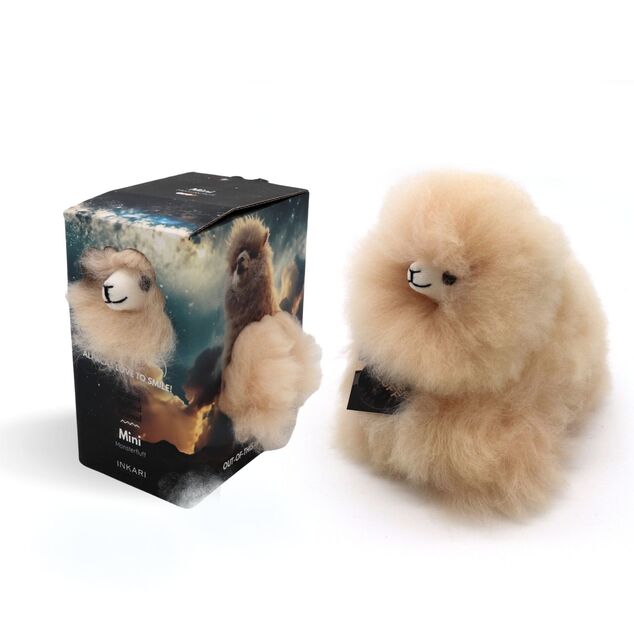 INKARI Plüschspielzeug Alpaka Mini Monsterfluff Blond 15cm