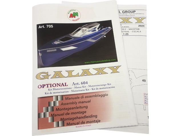 Mantua Model Galaxy 53ft luxusná jachta 1:25 kit