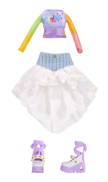 Rainbow High Junior Fashion bábika v rockovej kapele - Amaya