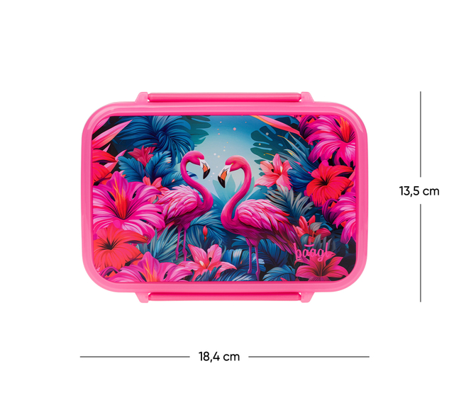 BAAGL Brotdose mit Fächern Flamingo