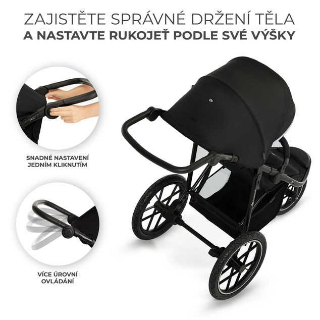 KINDERKRAFT Kočík športový a na behanie Helsi2 Black