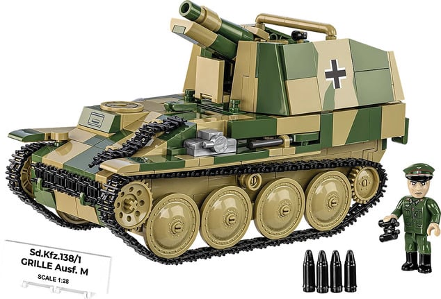 Cobi 2665 World War II Sd.Kfz. 138/1 GRILLE Ausf. M, 1:28, 724 k, 1 f