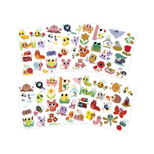 Janod Stickers Samolepky Malé potvorky 100 ks od 18 mesiacov