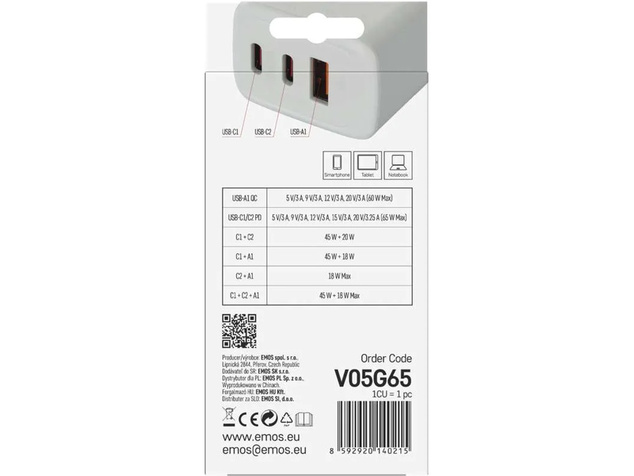 Mrežni USB adapter (izvor) GaN PD 65W