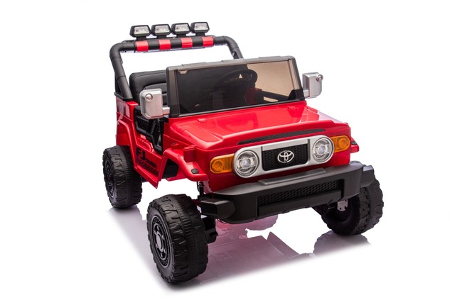 Elektrické autíčko Toyota FJ Cruiser XXL s pohonom 4x4, licencované (Dvojmiestne), červené