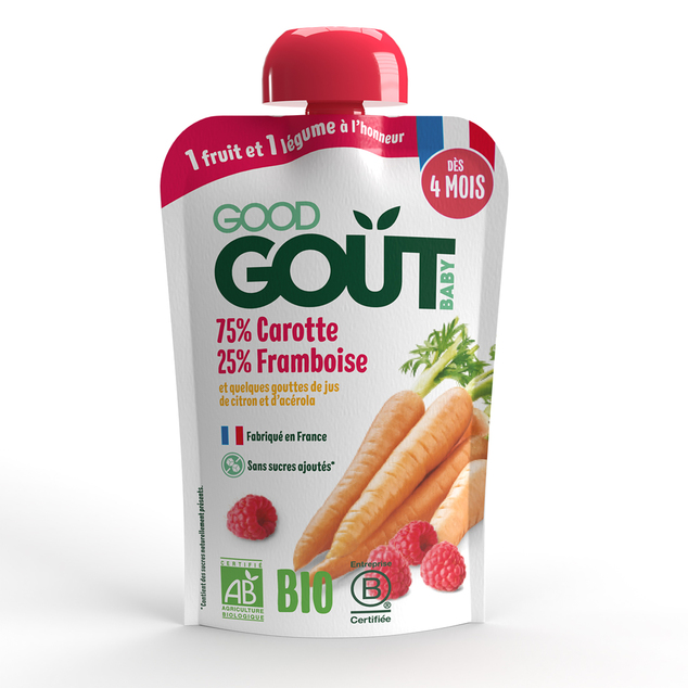 Good Gout BIO Mrkva s malinami (120 g)