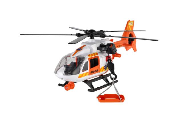Elicottero di soccorso in plastica 32cm a batterie con luce e suono