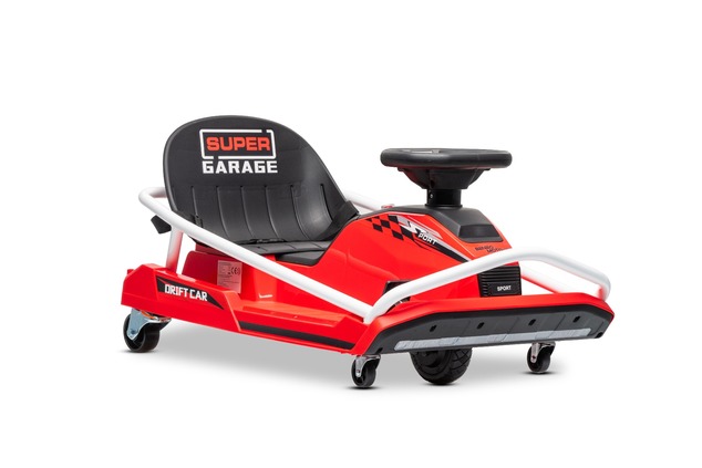 Beneo Motors Drift Kart 24V, rosso, 300W Motore Brushless, Batteria al Litio,