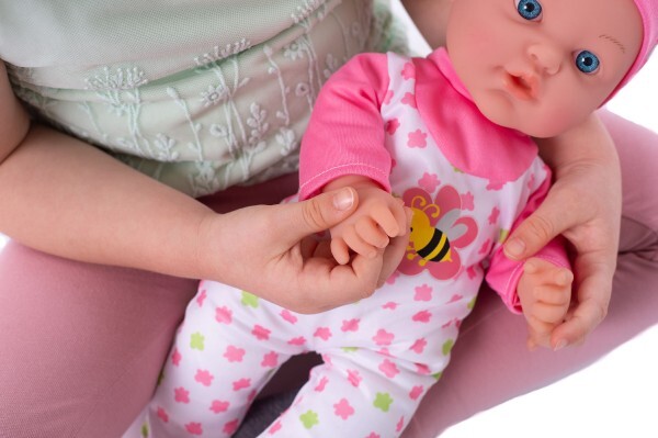 Baby kranker weicher Körper 36 cm aus Gummi mit Batteriezubehör mit Ton und Licht