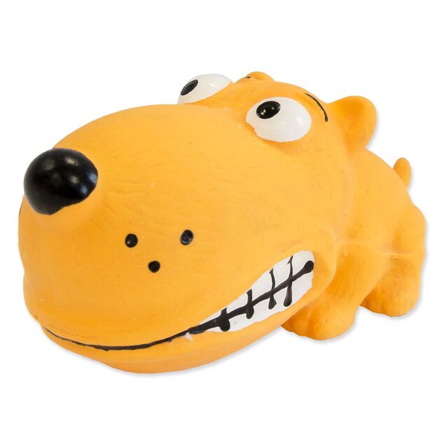 Igrača Dog Fantasy Latex Big Heads z mešanico zvoka 9 cm
