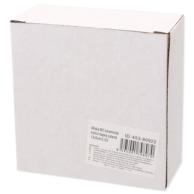 Miska Magic Cat keramická mačacia labka zelená 13x5cm 330ml