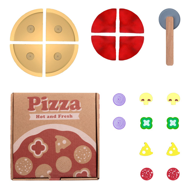 Drevená pizza v krabičke, 2023