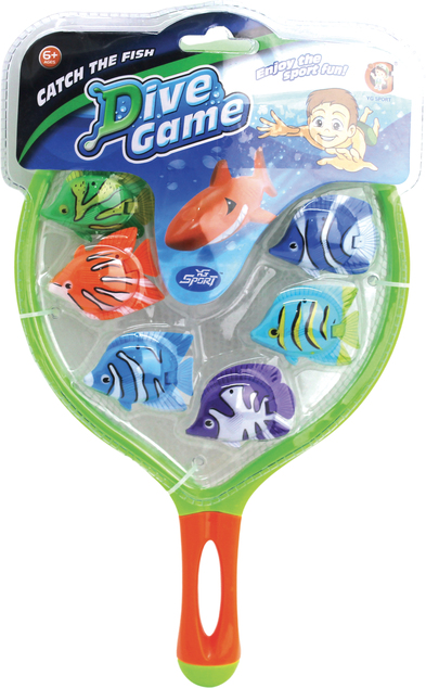 Poissons de plongée avec épuisette