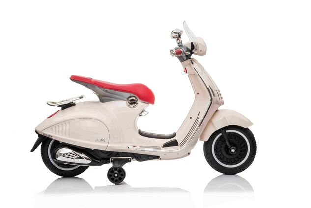 Elektromotorrad Vespa 946 auch mit Rückwärtsgang, weiß, mit Hilfsrädern