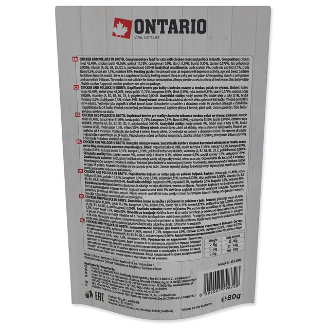 Kapsička Ontario kura a treska vo vývare 80g