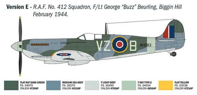 Modellbausatz Flugzeug 2843 - Spitfire Mk. IX Aces (1:48)