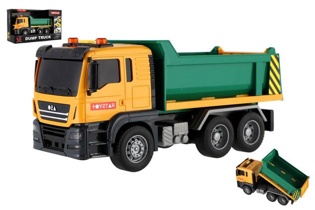 Camion in plastica 25cm a frizione a batteria con luce e suono 31x19cm