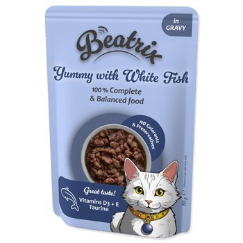 Kapsička Beatrix Adult s bielou rybou 85g