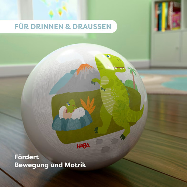 Haba Detská lopta na hranie Dinosaurus 14 cm