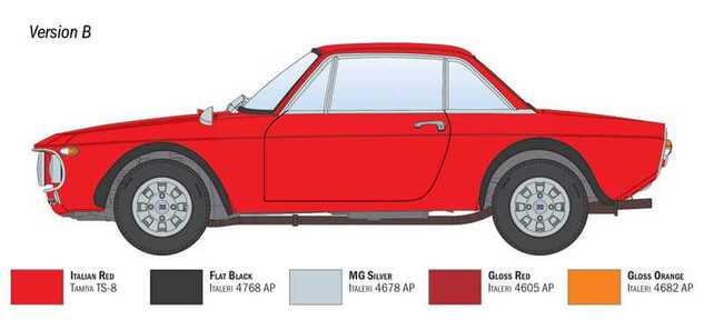 Model Kit avto 3619 - Lancia Fulvia coupé 1.6 HF "Fanalone" (1:24)