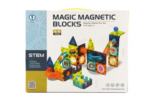 Magnetická stavebnica plast 66ks