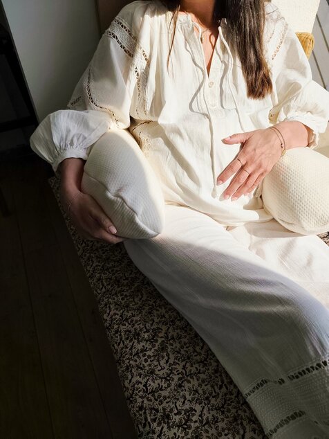 Cuscino gravidanza e allattamento Multirelax 3in1 Ecru, Cotone