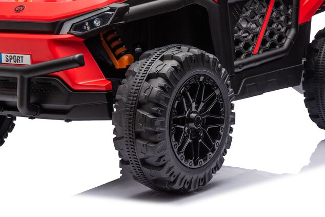 Elektrické autíčko UTV Small 12V, červené, Pohon zadných kolies, 12V batéria