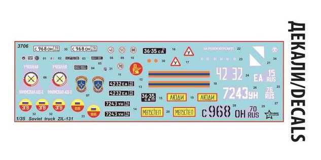 Model Kit katonai 3706 - Szovjet teherautó ZIL-131 (1:35)