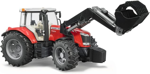 Bruder Traktor MASSEY FERGUSON 7624 s čelným nakladačom