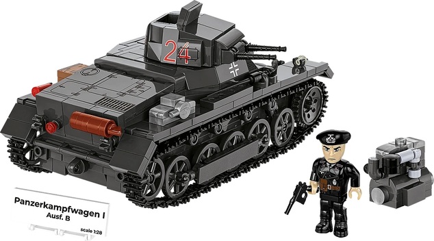 Cobi II WW Panzerkampfwagen I (France 1940), 1:28, 654 k, 1 f