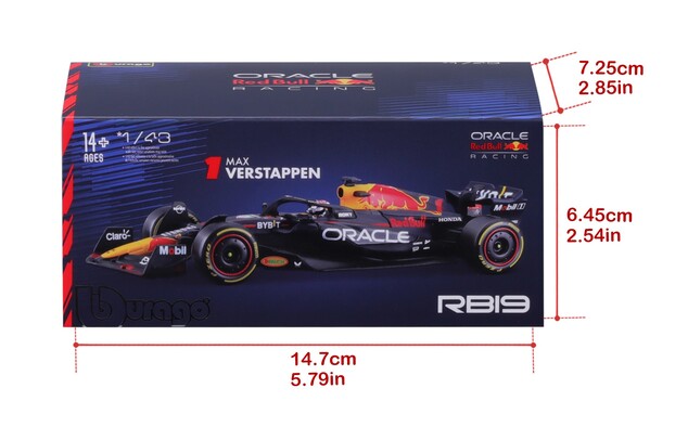 Bburago 1:24 RACE Formel F1 - Red Bull Racing RB19(2023) #11 (Sergio Peréz) -mit Fahrer