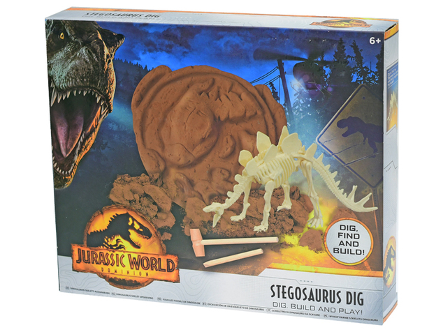 Jurassic World-Set, formen Sie ein Stegosaurus-Skelett mit Zubehör