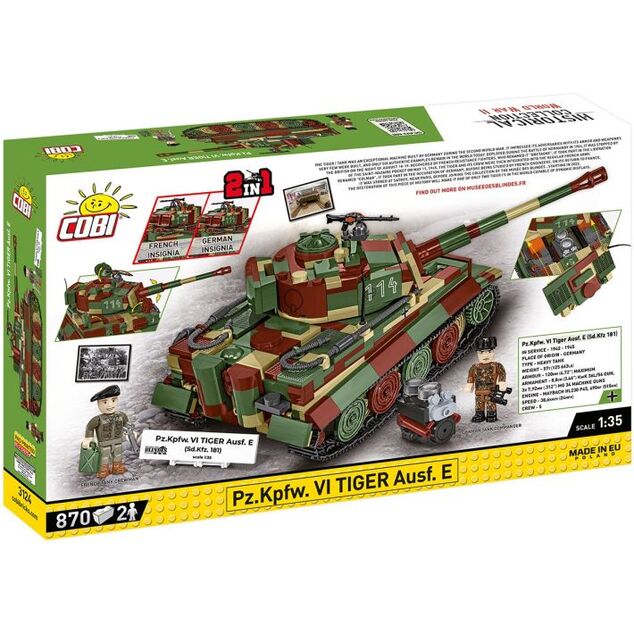 Cobi II WW PzKpfw VI Tiger Ausf E, 2v1, 1:35, 862 k, 2 f