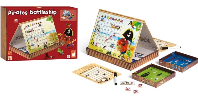Janod Spoločenská hra pre deti Pirátske lodičky magnetická 5+