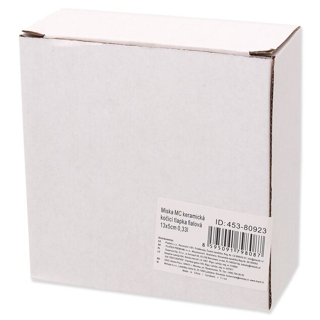 Miska Magic Cat keramická mačacia labka fialová 13x5cm 330ml