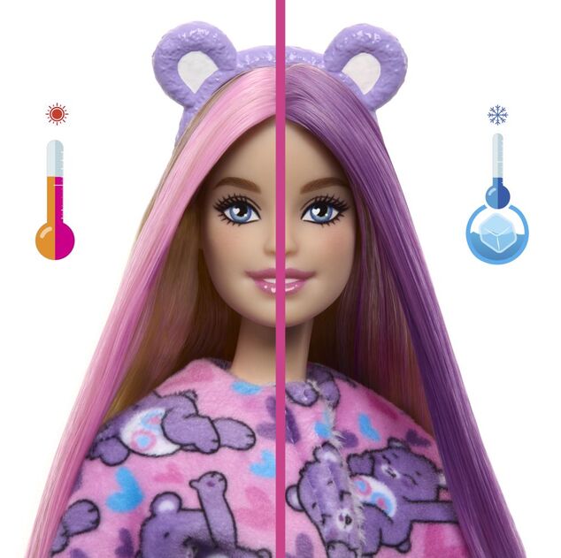 Barbie Cutie Reveal bábika a starostliví medvedíkovia - fialová