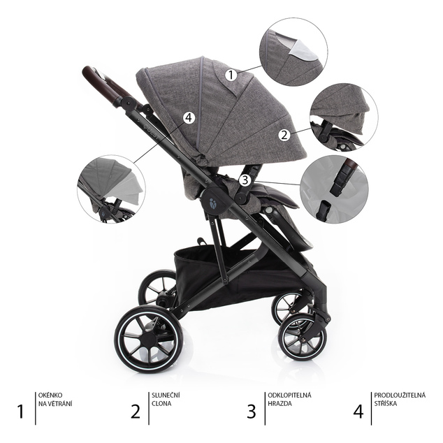 Kinderwagen Quest, Tornado Grau/Schwarz
