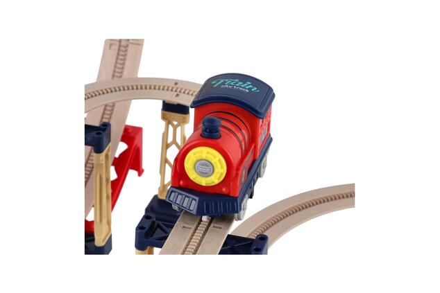 Treno con binari 120 pezzi a batteria in valigia 22x27x15cm