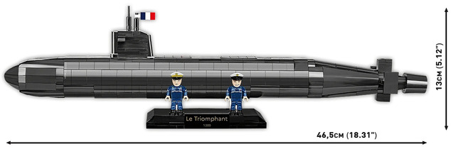 Cobi 4859 Armed Forces Sous-marin SNLE 4v1, 1:300, 643 k, 2 f
