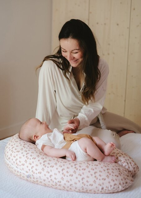 Cuscino gravidanza e allattamento Multirelax 3 in 1 Cotone, Leopardo