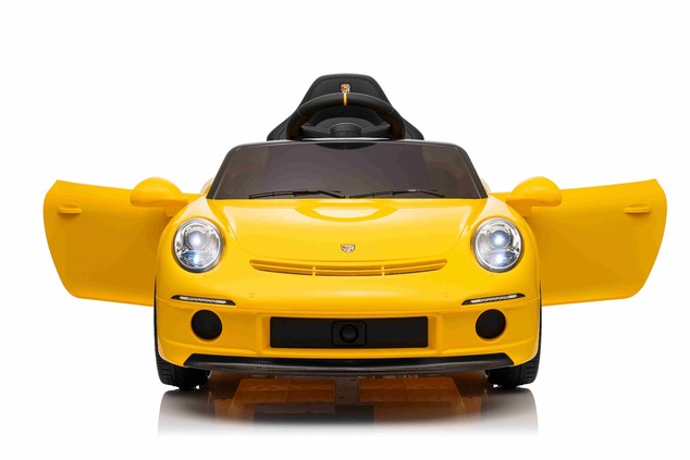 Elektrické autíčko RUF GT 12V, žlté, Otváracie dvere, 2.4 GHz diaľkové ovládanie, LED svet