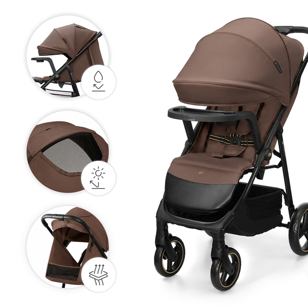 KINDERKRAFT Športni voziček Trig 3 Tray Velvet Mocca