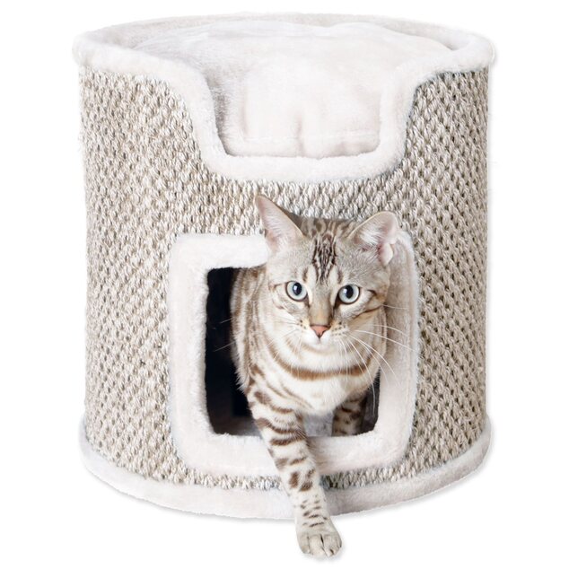 Odpočívadlo Trixie Ria Cat Tower svetlo šedé-prírodné 37cm