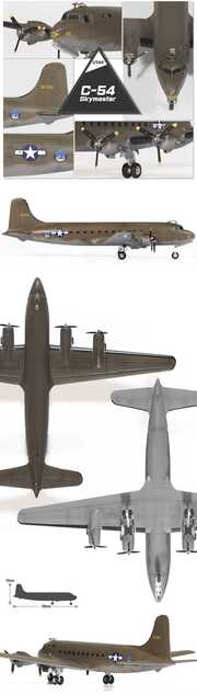 Model Kit repülőgép 12652 - USAF C-54 SKYMASTER (1:144)