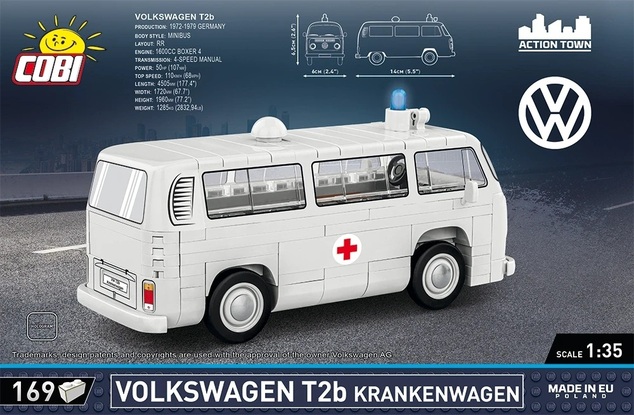 Cobi Volkswagen T2a Sanitka, 1:35, 172 k