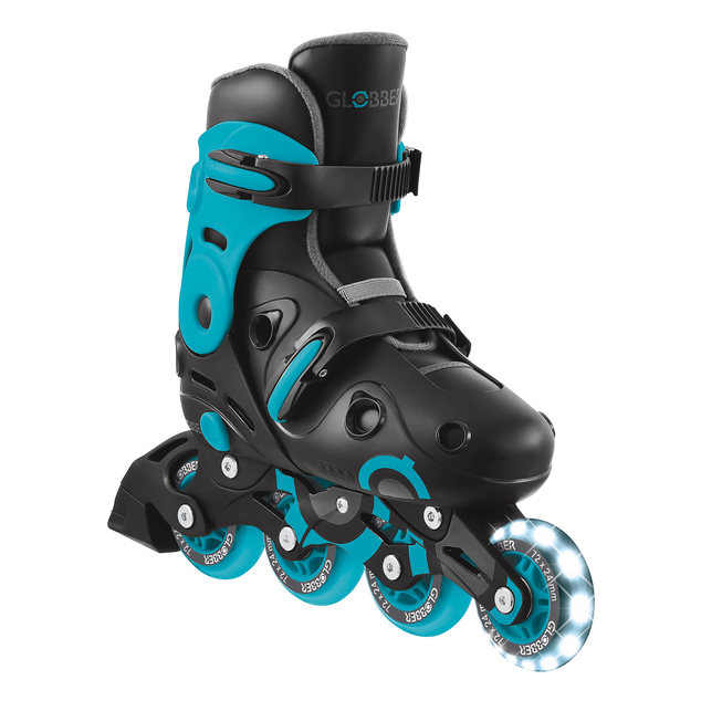 Globber Patins en ligne réglables 34-37 Noir-Aqua